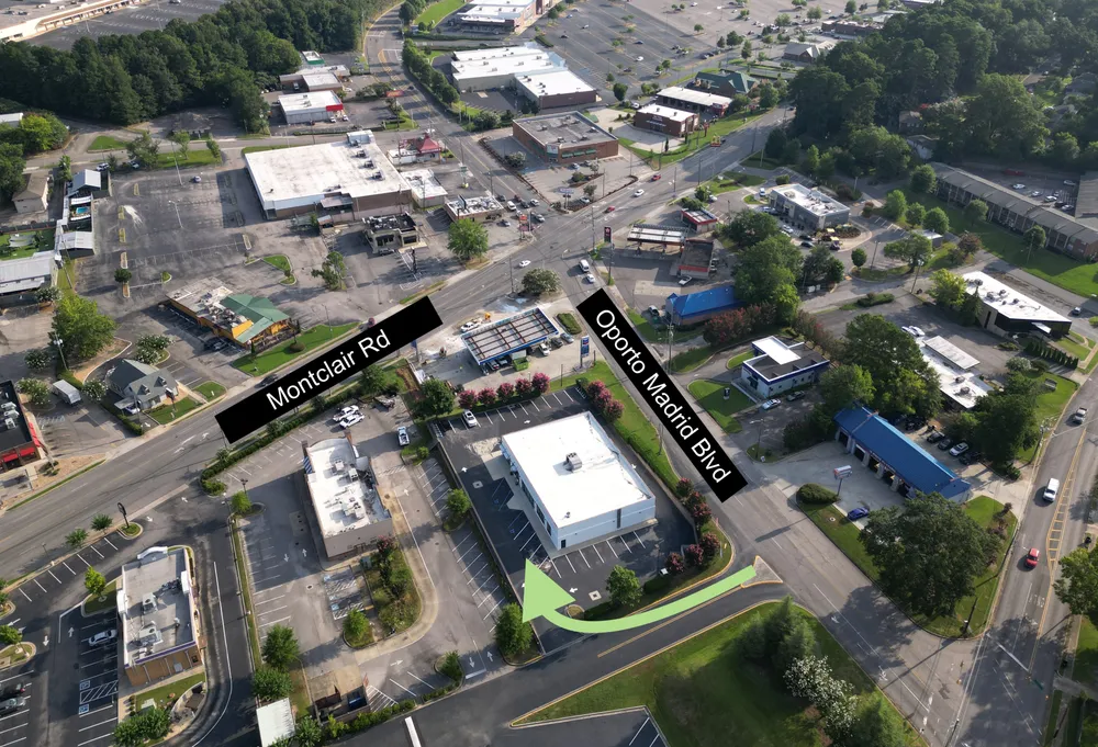 Aerial view of Vulcan City Dental location